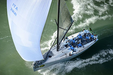 Farr 40 one-design racing with spinnaker